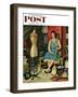 "Former Figure" Saturday Evening Post Cover, January 26, 1957-Amos Sewell-Framed Premium Giclee Print