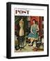 "Former Figure" Saturday Evening Post Cover, January 26, 1957-Amos Sewell-Framed Premium Giclee Print