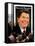 Former First Lady and Giant Replica of US Postage Stamp Honoring Late Husband, Ronald Reagan-null-Framed Stretched Canvas