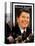 Former First Lady and Giant Replica of US Postage Stamp Honoring Late Husband, Ronald Reagan-null-Stretched Canvas