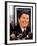 Former First Lady and Giant Replica of US Postage Stamp Honoring Late Husband, Ronald Reagan-null-Framed Photographic Print