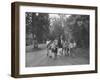 Former First Lady Eleanor Roosevelt Walking on Rustic Road with Children, En Route to Picnic-Martha Holmes-Framed Photographic Print