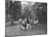 Former First Lady Eleanor Roosevelt Walking on Rustic Road with Children, En Route to Picnic-Martha Holmes-Mounted Photographic Print