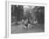 Former First Lady Eleanor Roosevelt Walking on Rustic Road with Children, En Route to Picnic-Martha Holmes-Framed Photographic Print