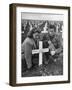 Former GI Ernest Kreiling and His Bride Visiting the Grave of His Best Friend-null-Framed Photographic Print