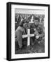 Former GI Ernest Kreiling and His Bride Visiting the Grave of His Best Friend-null-Framed Photographic Print