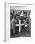 Former GI Ernest Kreiling and His Bride Visiting the Grave of His Best Friend-null-Framed Photographic Print