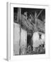 Former GI Ernest Kreiling Showing His Bride the Hayloft Where He Spent Thanksgiving 1944-null-Framed Photographic Print