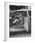 Former Girlfriend of Bill Elder, Now Serving in Navy, Sitting in Family's Car, Waiting for Return-Alfred Eisenstaedt-Framed Photographic Print