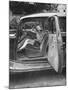 Former Girlfriend of Bill Elder, Now Serving in Navy, Sitting in Family's Car, Waiting for Return-Alfred Eisenstaedt-Mounted Photographic Print