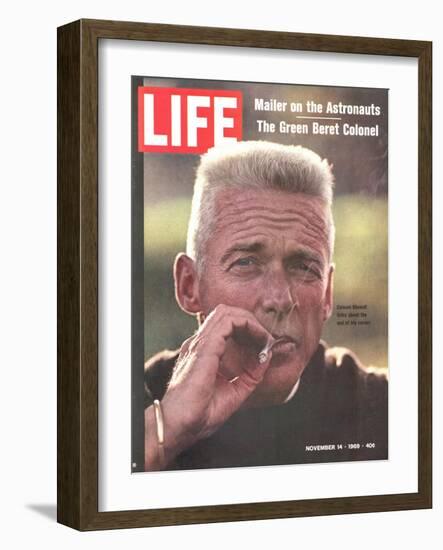 Former Green Beret Col. Robert Rheault, Smoking Cigarette, November 14, 1969-Henry Groskinsky-Framed Photographic Print