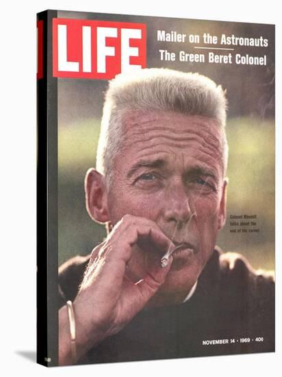 Former Green Beret Col. Robert Rheault, Smoking Cigarette, November 14, 1969-Henry Groskinsky-Stretched Canvas