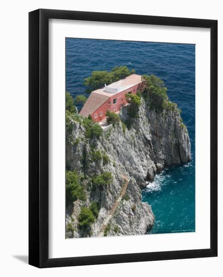 Former Home of Writer Curzio Malaparte, Punta Massullo, Bay of Naples, Italy-Walter Bibikow-Framed Photographic Print