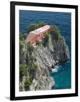 Former Home of Writer Curzio Malaparte, Punta Massullo, Bay of Naples, Italy-Walter Bibikow-Framed Photographic Print