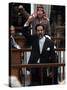 Former Iraqi President Saddam Hussein Berates the Court During their Trial in Baghdad-null-Stretched Canvas