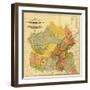 Former Limits of Cherokee "Nation of" Indians No.1 - Panoramic Map-Lantern Press-Framed Art Print