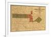 Former Limits of Cherokee "Nation of" Indians No.2 - Panoramic Map-Lantern Press-Framed Art Print