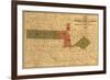 Former Limits of Cherokee "Nation of" Indians No.2 - Panoramic Map-Lantern Press-Framed Art Print