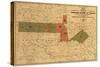 Former Limits of Cherokee "Nation of" Indians No.2 - Panoramic Map-Lantern Press-Stretched Canvas