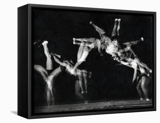 Former National A.A.U. and Olympic Tumbling Champion Merrill Rowland "Flip" Wolfe-Gjon Mili-Framed Stretched Canvas