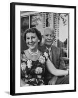 Former President Dwight D. Eisenhower and Wife Mamie at their Farm-Ed Clark-Framed Photographic Print