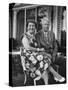 Former President Dwight D. Eisenhower and Wife Mamie on Lawn at Home-Ed Clark-Stretched Canvas