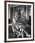 Former President Dwight D. Eisenhower and Wife Mamie on Lawn at Home-Ed Clark-Framed Photographic Print