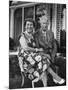 Former President Dwight D. Eisenhower and Wife Mamie on Lawn at Home-Ed Clark-Mounted Photographic Print