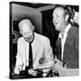 Former President Dwight Eisenhower Enjoys a Laugh with Famed Golfer, Arnold Palmer, Aug 12, 1965-null-Stretched Canvas
