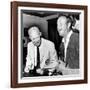 Former President Dwight Eisenhower Enjoys a Laugh with Famed Golfer, Arnold Palmer, Aug 12, 1965-null-Framed Photo