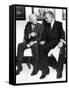 Former President Dwight Eisenhower with President Lyndon Johnson at the White House-null-Framed Stretched Canvas