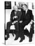 Former President Dwight Eisenhower with President Lyndon Johnson at the White House-null-Stretched Canvas