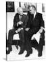 Former President Dwight Eisenhower with President Lyndon Johnson at the White House-null-Stretched Canvas