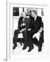 Former President Dwight Eisenhower with President Lyndon Johnson at the White House-null-Framed Photo