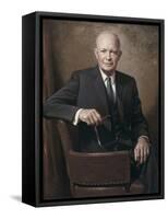 Former President Dwight Eisenhower-null-Framed Stretched Canvas