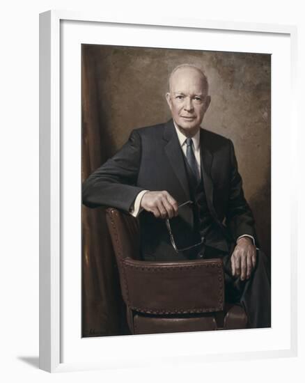 Former President Dwight Eisenhower-null-Framed Photo