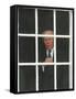 Former President Gerald Ford Peers out a Window-null-Framed Stretched Canvas