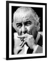 Former President Lyndon Johnson Resumed Smoking after He Left the Presidency-null-Framed Photo