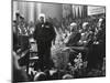 Former Prime Minister Winston Churchill Opening General Election Campaign at Leeds-null-Mounted Photo