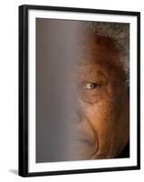Former South African President Nelson Mandela-null-Framed Premium Photographic Print