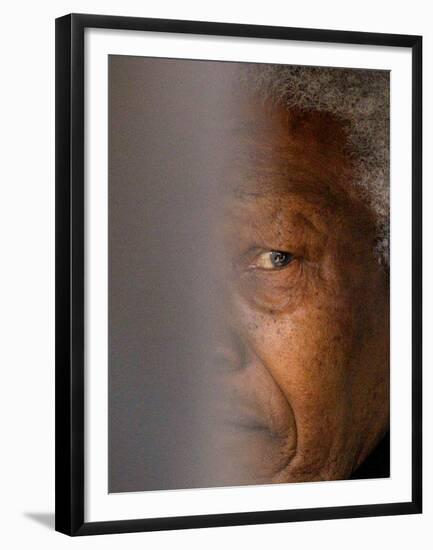 Former South African President Nelson Mandela-null-Framed Premium Photographic Print