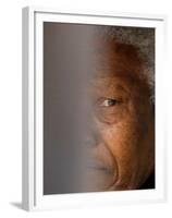 Former South African President Nelson Mandela-null-Framed Premium Photographic Print