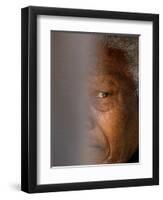 Former South African President Nelson Mandela-null-Framed Photographic Print