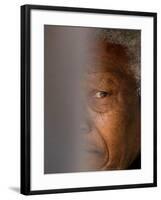 Former South African President Nelson Mandela-null-Framed Photographic Print