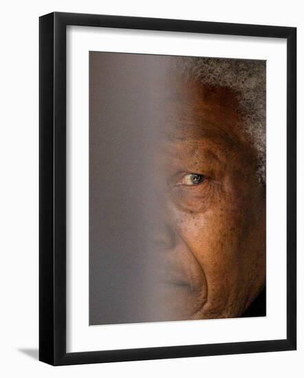 Former South African President Nelson Mandela-null-Framed Photographic Print