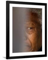 Former South African President Nelson Mandela-null-Framed Photographic Print