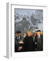 Former Soviet Leader Mikhail Gorbachev and Others During the Commemorations of Fall of Berlin Wall-null-Framed Photographic Print