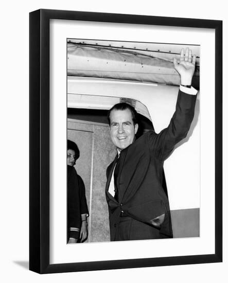 Former Vice Pres Nixon, Heading for Tokyo and Hong Kong on Business for NY Law Firm, Nov 13, 1964-null-Framed Photo