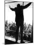 Former Vice President Richard Nixon in His Uniquely Styled Victory Posture-null-Mounted Photo