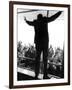 Former Vice President Richard Nixon in His Uniquely Styled Victory Posture-null-Framed Photo